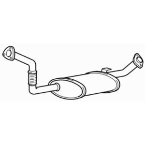 Front exhaust pipe silencer - front,